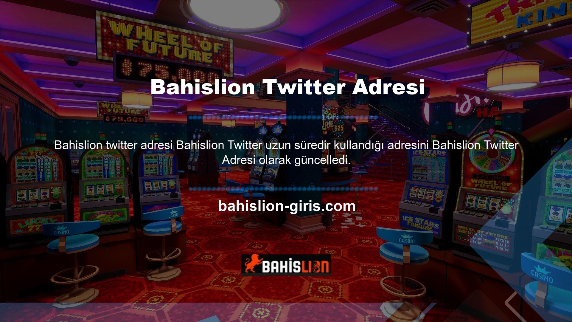 Tüm bahis siteleri zaman zaman adres değiştirmektedir ve Bahislion Twitter, kullanıcıların bu değişikliklerden etkilenmemesi ve yeni bir adrese taşınması için elinden geleni yapacaktır